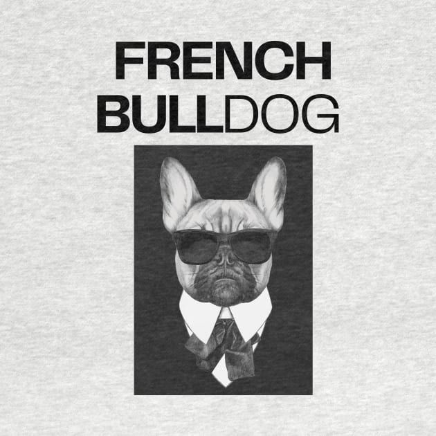 Cool French Bulldog with Sunglasses by Maful